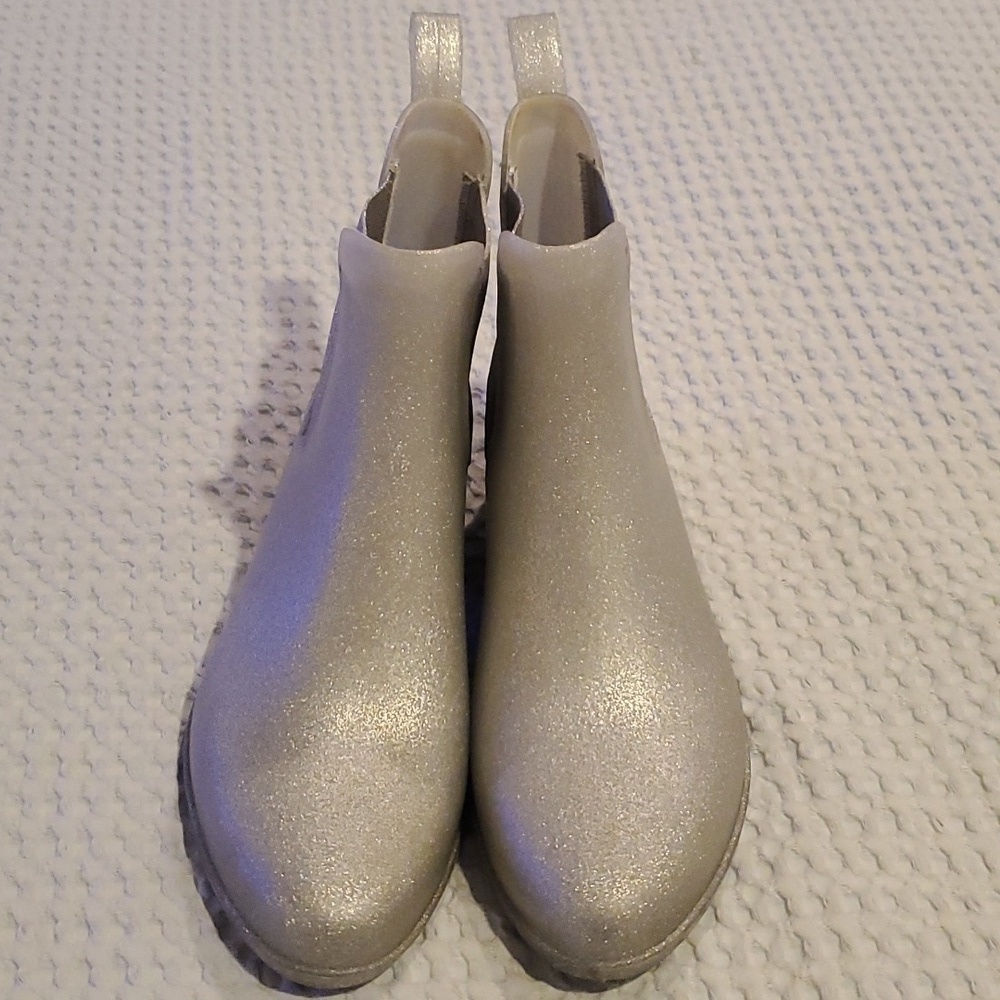 J. Crew Mercantile Chelsea Silver Booties Size 8 (#6)